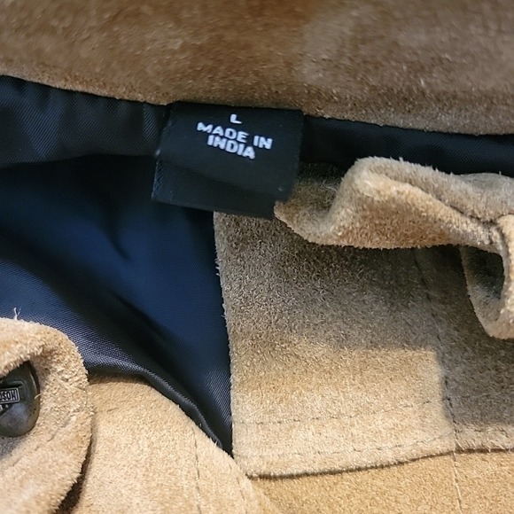 Harley Davidson Suede Leather Jacket Studded Brown‎ Gauges Womens LG Heavyweight - Picture 8 of 12